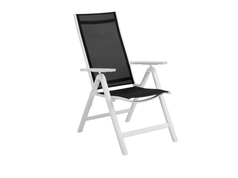 Brafab Rana Positionsstuhl, Aluminium Wei&szlig;-Schwarz, R&uuml;cken verstellbar