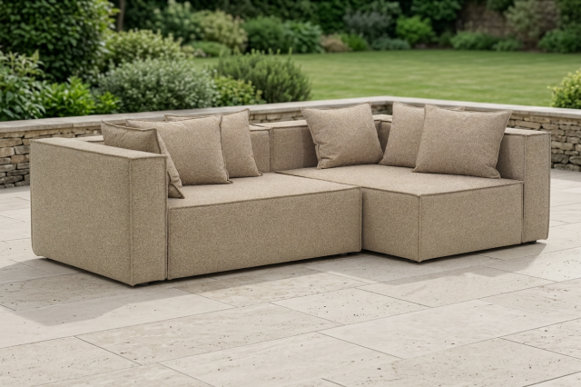 Brafab Muki Loungeset light Taupe 240x140x75cm inkl. Kissen