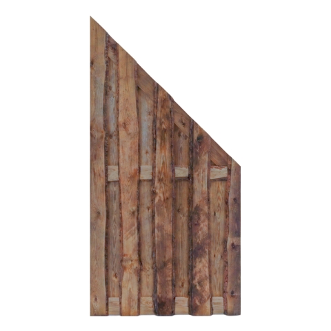 Bohlenzaun Starkis 90x180-90cm Kiefer druckimpr&auml;gniert braun s&auml;gerauh