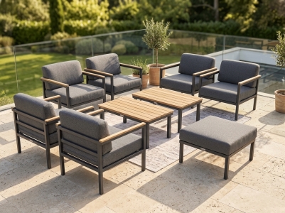 Zebra Hudson Lounge-Set XXL mit Polstern
