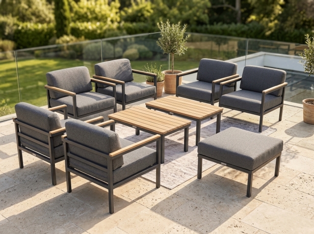 Zebra Hudson Lounge-Set XXL mit Polstern