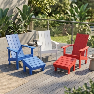 Muskoka Generation Line Set Modern, 3 Sessel und 2 Fu&szlig;hocker