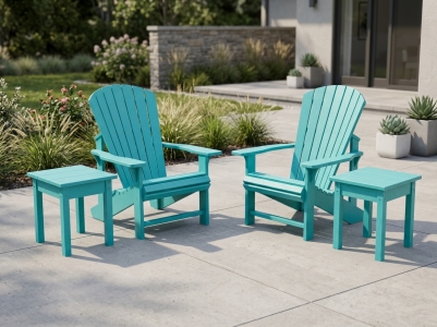 Muskoka Generation Line Set turquoise, 2 Sessel und 2 Beistelltische