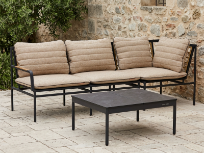 Zebra Max Lounge Set 180,5cm inkl. Polster und Lounge Kaffeetisch