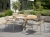 Zebra Rovex & Oryx GartenmÃ¶belset, 5 Stapelsessel und 1 Tisch rund 135cm aus recyceltem Teakholz