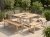 Zebra Set Quadux - Pontiac GartenmÃ¶belset, 4 Schwingsessel, 2 BÃ¤nke und 1 Tisch 140x140cm aus recyceltem Teakholz