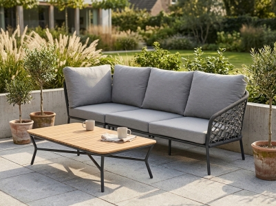 Best Mali Lounge-Set 246cm inkl. Polster und Couchtisch 140x80x39cm