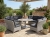Barcelona & Peace Set 4 Sofa Eckteile und 1 Tisch Alu rund 150cm hellgrau