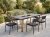 Zebra Lenyx & Ant GartenmÃ¶belset, 6 Stapelsessel, 6 Sitzkissen und 1 Tisch 220x95cm