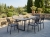 Zebra Unyx-Quadux GartenmÃ¶belset, 6 Stapelsessel gepolstert und 1 Tisch 220x100cm