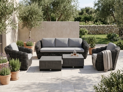 AppleBee Palm Bay - Crete Loungeset ink. Polster und 2 Loungetische