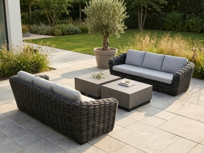 AppleBee Palm Bay - Crete Loungeset-3 inkl. Polster und 2 Sofa und 2 Loungetische