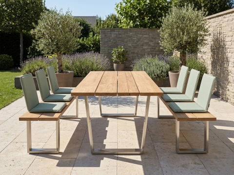 Niehoff Gartenm&ouml;belset Nette-Nemo-Noah Set Teak ge&ouml;lt
