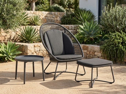 Niehoff M&ouml;bel Outdoor Kuta Loungeset-3, inkl. Kissen und Beistelltisch