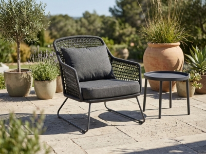 Niehoff M&ouml;bel Outdoor Kubu - Kuta Loungeset-2, inkl. Sitz-und R&uuml;ckenkissen und Loungetisch