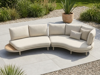 Zebra Wave light taupe Loungeset 363,3cm inkl. Polster