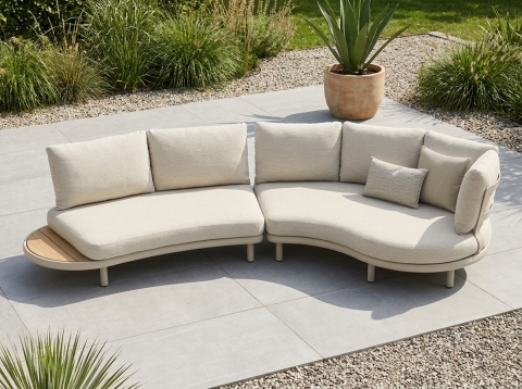 Zebra Wave Loungeset 363,3cm inkl. Polster 363,3cm