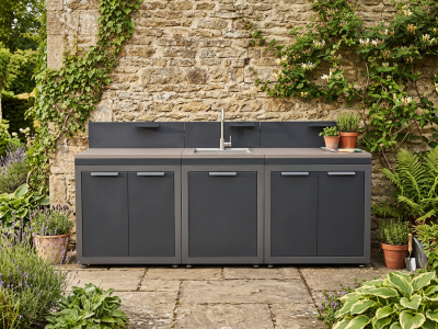 Creador Cucino Outdoork&uuml;chen-Set 3-teilig geschlossen ca. 220x60x110cm