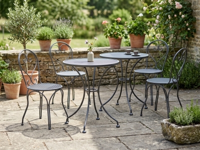 MWH Caffeo Gartenm&ouml;belset , 4 St&uuml;hle und 2 Tische