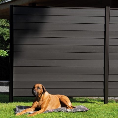 Elephant Prisma Profil Steckzaun 179x188cm Set WPC anthrazit