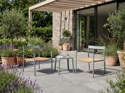 Brafab DK - Delia Gartenm&ouml;bel Loungeset dusty green, 2 Loungesessel, 1 Beistelltisch, 45x40x39cm