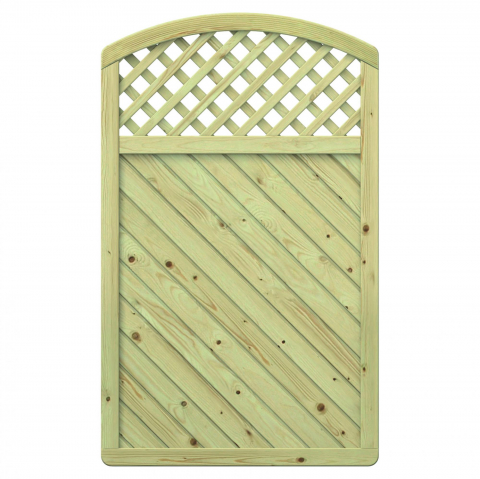 Dichtzaun Gada Rundbogen mit Gitter Fichte kdi 1151 120x180-194cm
