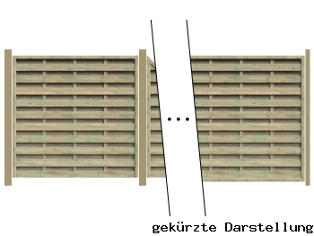7,79m Dichtzaunreihe gerade kdi gr&uuml;n - ME61875