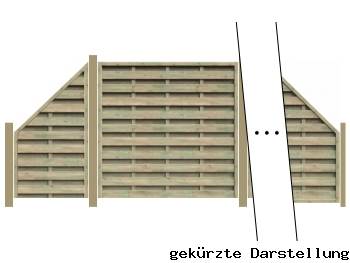 5,59m Dichtzaunreihe gerade kdi gr&uuml;n - ME61874