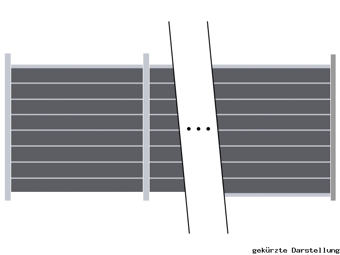 31,21m Steckzaun WPC-Alu Modular Steingrau/Silber - ME64993