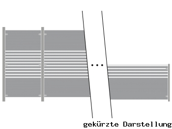 5,22m Zaun GroJa Ambiente aus Glas - ME30792