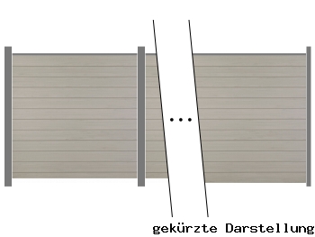 11,25m GroJaSolid Steckzaun Zaunreihe Bi-Color Sand - ME66321