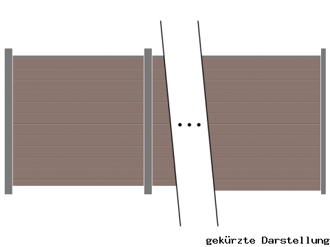 11,25m GroJaSolid Steckzaun Terra Zaunreihe- ME66342