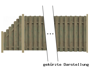 4,89m Bohlenzaun Staburo kdi Gr&uuml;n - ME66346